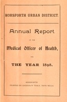 view [Report 1898] / Medical Officer of Health, Horsforth U.D.C.