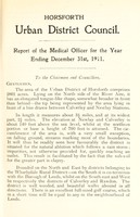 view [Report 1911] / Medical Officer of Health, Horsforth U.D.C.