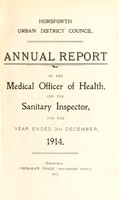 view [Report 1914] / Medical Officer of Health, Horsforth U.D.C.