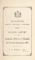 view [Report 1923] / Medical Officer of Health, Horwich U.D.C.