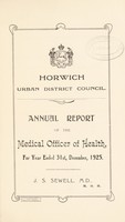 view [Report 1925] / Medical Officer of Health, Horwich U.D.C.