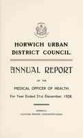 view [Report 1938] / Medical Officer of Health, Horwich U.D.C.