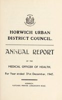 view [Report 1945] / Medical Officer of Health, Horwich U.D.C.