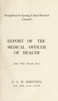 view [Report 1942] / Medical Officer of Health, Houghton-le-Spring U.D.C.