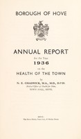 view [Report 1936] / Medical Officer of Health, Hove U.D.C. / Borough.