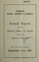 view [Report 1951] / Medical Officer of Health, Howden R.D.C.
