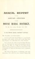 view [Report 1910] / Medical Officer of Health, Hoxne R.D.C.