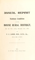 view [Report 1911] / Medical Officer of Health, Hoxne R.D.C.