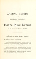 view [Report 1913] / Medical Officer of Health, Hoxne R.D.C.