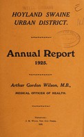 view [Report 1925] / Medical Officer of Health, Hoylandswaine U.D.C.
