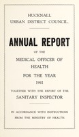 view [Report 1941] / Medical Officer of Health, Hucknall U.D.C.