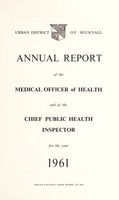 view [Report 1961] / Medical Officer of Health, Hucknall U.D.C.