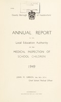 view [Report 1949] / School Medical Officer of Health, Huddersfield County Borough.