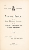 view [Report 1952] / School Medical Officer of Health, Huddersfield County Borough.