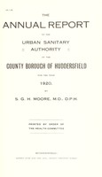 view [Report 1920] / Medical Officer of Health, Huddersfield County Borough.