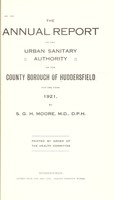 view [Report 1921] / Medical Officer of Health, Huddersfield County Borough.