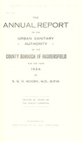 view [Report 1924] / Medical Officer of Health, Huddersfield County Borough.