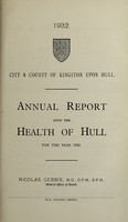 view [Report 1932] / Medical Officer of Health, Kingston-upon-Hull County Borough.