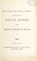 view [Report 1921] / Medical Officer of Health, Hull & Goole Port Health Authority.