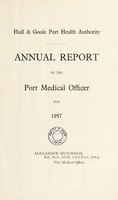 view [Report 1957] / Medical Officer of Health, Hull & Goole Port Health Authority.