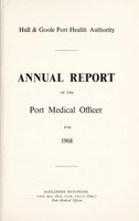 view [Report 1968] / Medical Officer of Health, Hull & Goole Port Health Authority.