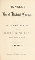 view [Report 1894] / Medical Officer of Health, Hunslet R.D.C.