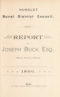 view [Report 1896] / Medical Officer of Health, Hunslet R.D.C.