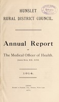 view [Report 1914] / Medical Officer of Health, Hunslet R.D.C.