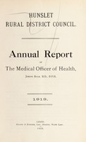 view [Report 1919] / Medical Officer of Health, Hunslet R.D.C.