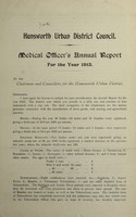 view [Report 1913] / Medical Officer of Health, Hunsworth U.D.C.