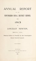 view [Report 1913] / Medical Officer of Health, Huntingdon R.D.C.