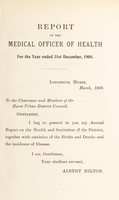 view [Report 1908] / Medical Officer of Health, Hurst U.D.C.