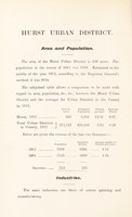 view [Report 1913] / Medical Officer of Health, Hurst U.D.C.