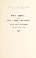 view [Report 1939] / Medical Officer of Health, Huyton-with-Roby U.D.C.