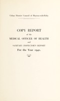 view [Report 1940] / Medical Officer of Health, Huyton-with-Roby U.D.C.