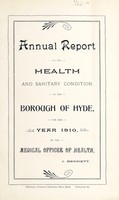 view [Report 1910] / Medical Officer of Health, Hyde Borough.