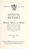 view [Report 1924] / Medical Officer of Health, Hyde Borough.