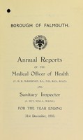 view [Report 1935] / Medical Officer of Health, Falmouth U.D.C. / Borough.