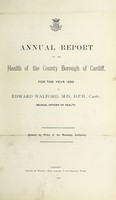 view [Report 1899] / Medical Officer of Health, Cardiff County Borough.