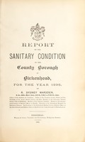 view [Report 1898] / Medical Officer of Health, Birkenhead County Borough.