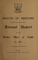 view [Report 1921] / Medical Officer of Health, Bideford U.D.C.