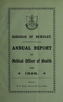 view [Report 1926] / Medical Officer of Health, Bewdley Borough.