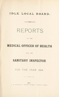 view [Report 1894] / Medical Officer of Health, Idle Local Board / U.D.C.