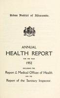 view [Report 1952] / Medical Officer of Health, Ilfracombe U.D.C.