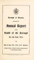 view [Report 1913] / Medical Officer of Health, Ilkeston Borough.