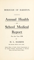 view [Report 1930] / Medical Officer of Health, Ilkeston Borough.