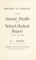 view [Report 1932] / Medical Officer of Health, Ilkeston Borough.