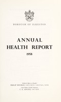 view [Report 1958] / Medical Officer of Health, Ilkeston Borough.