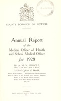 view [Report 1928] / Medical Officer of Health, Ipswich County Borough.