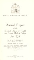 view [Report 1929] / Medical Officer of Health, Ipswich County Borough.